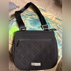 Vera Bradley Little Flap Hipster Black Purse NEW